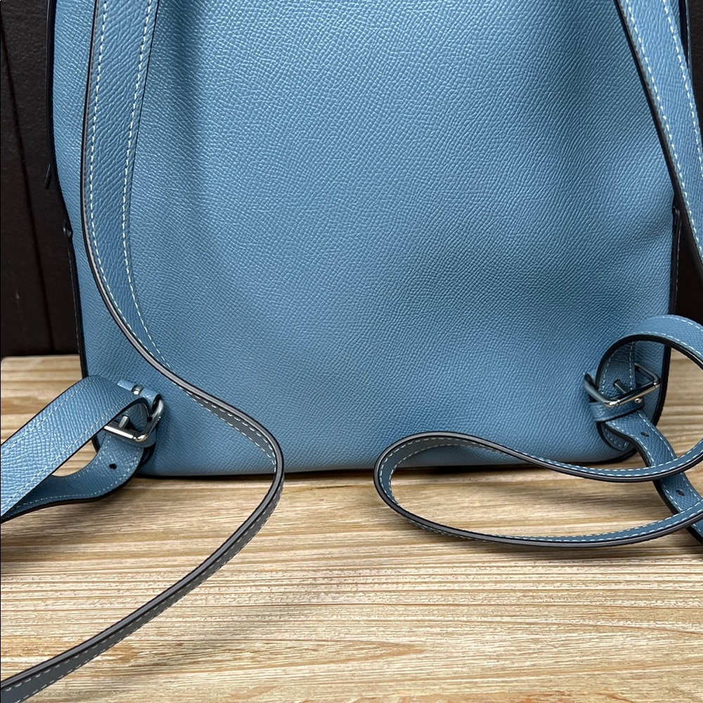 Coach Blue Backpack with Racer Stripes - Picture 5 of 9